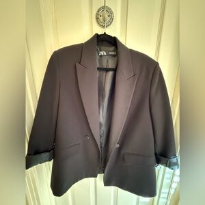 Zara Women's Elegant Black Suit Jacket